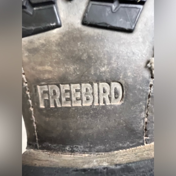 FREEBIRD By Steven LIVERPOOL Lace Up Distressed BLACK Leather BOOTS  Size 9 - Picture 12 of 16